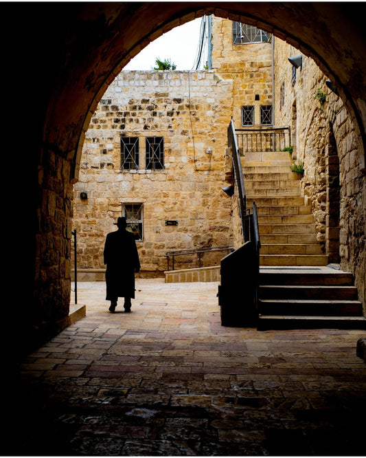 Cadres Rabbin dans Jerusalem en toile